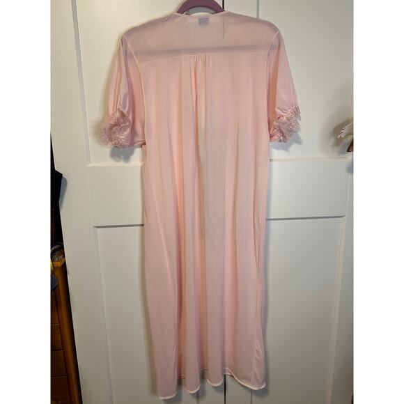 188. Vintage Phil-Maid nylon robe; pink; size 36/38 - Picture 5 of 5